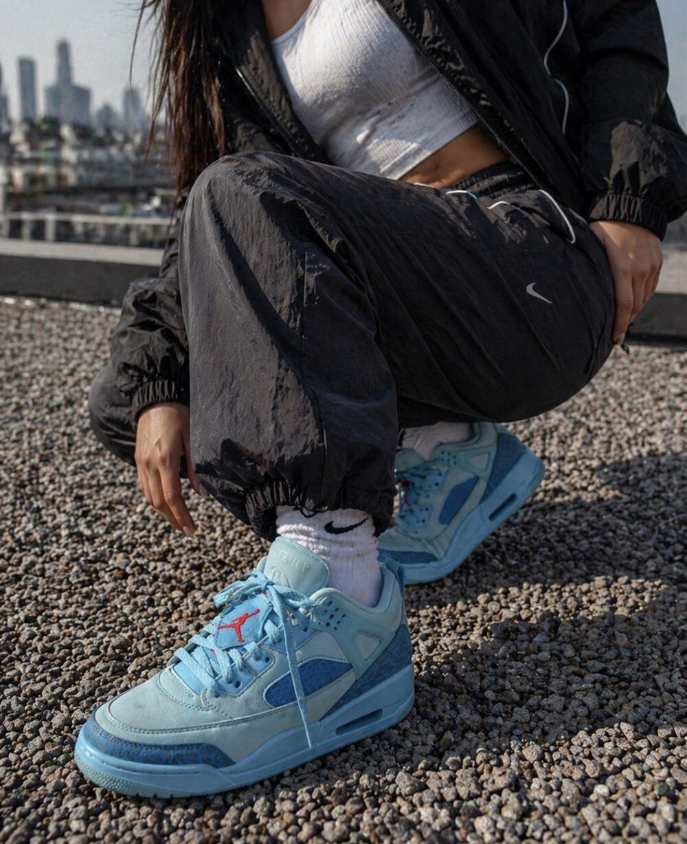 Jordan Spizike Low Blue Leather FQ1759-400 SIZE 8 M 9.5 W Y2K Retro Sneakers